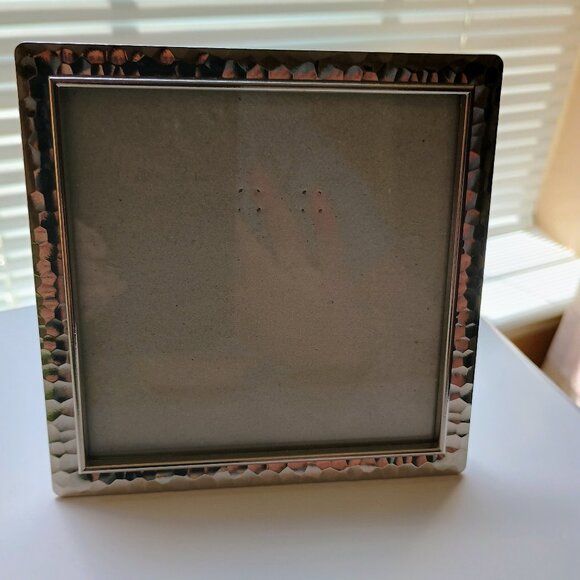 TAHARI HOME SILVER BEVELED PICTURE FRAME-4 1/2 X 4 1/2 - Picture 1 of 1